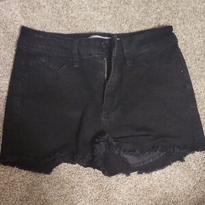 WBB YMI Black Frayed Hem Jean Shorts